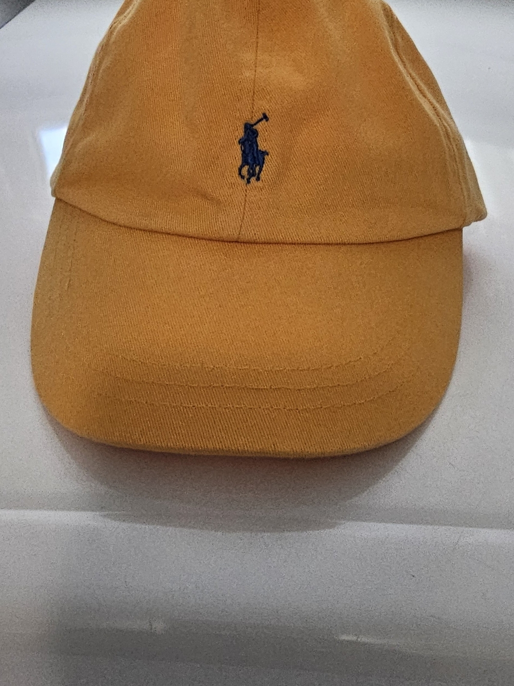 Ralph Lauren Gold Polo Baseball Cap with Navy Pony